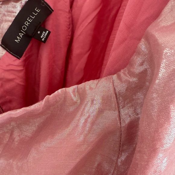 NWT Majorelle Graziella Iridescent Pink Tie Strap Midi Dress M - Picture 6 of 8